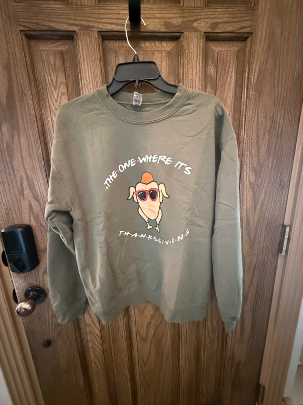 Friends Thanksgiving Sweatshirt Turkey Graphic Crewneck Size M